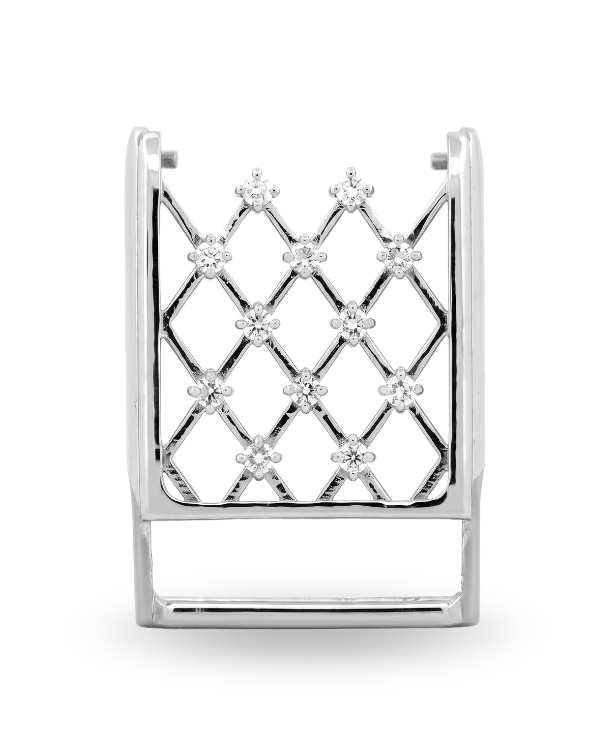 QUILTED WHOOP COVER | STERLING SILVER AND LAB GROWN DIAMOND