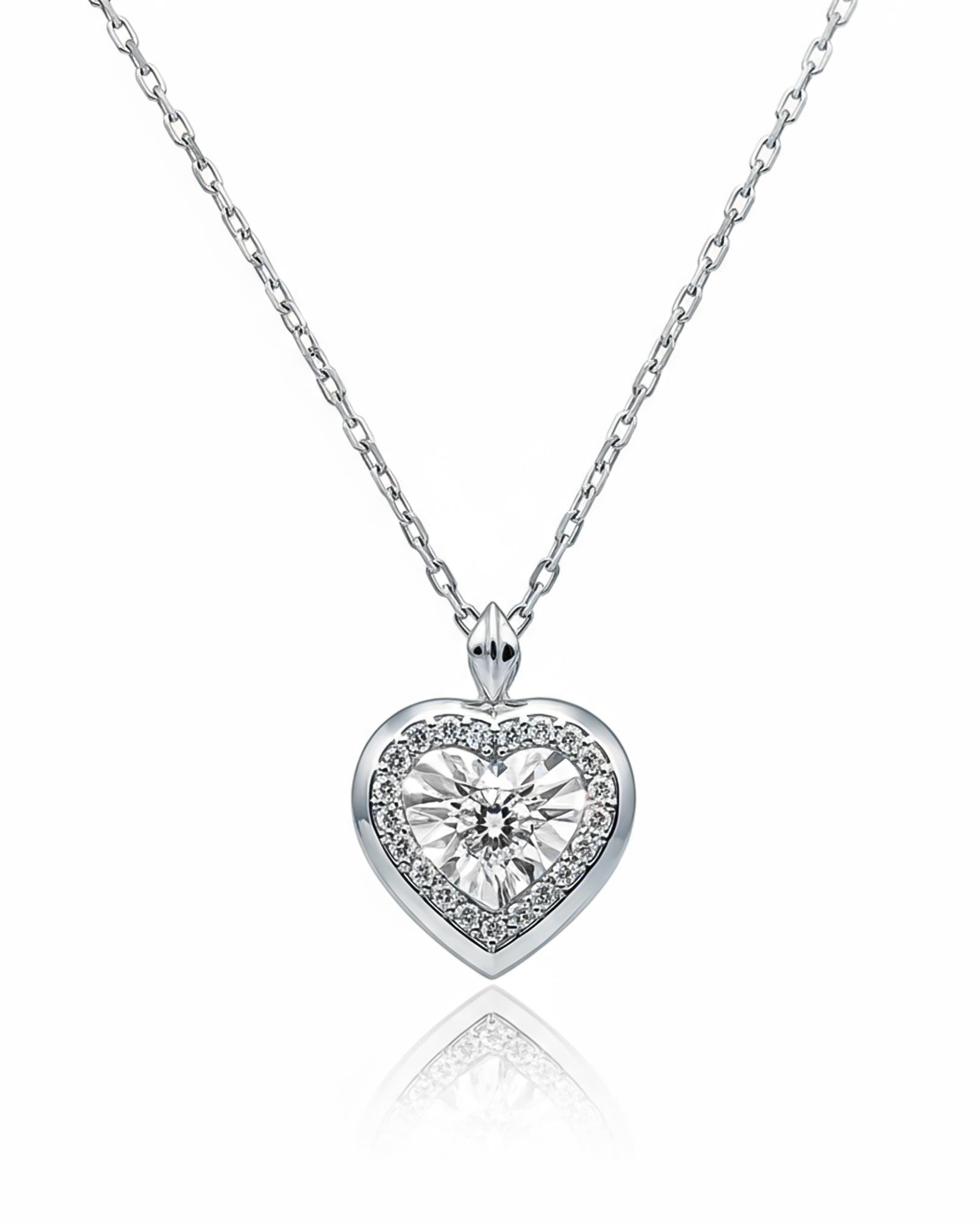 Heart Shaped Gold Diamond Necklace