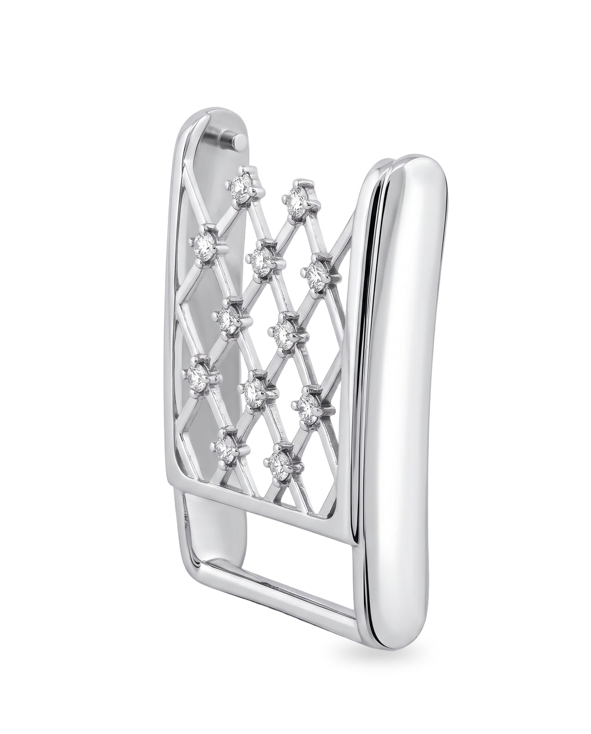 QUILTED WHOOP COVER | STERLING SILVER AND LAB GROWN DIAMOND