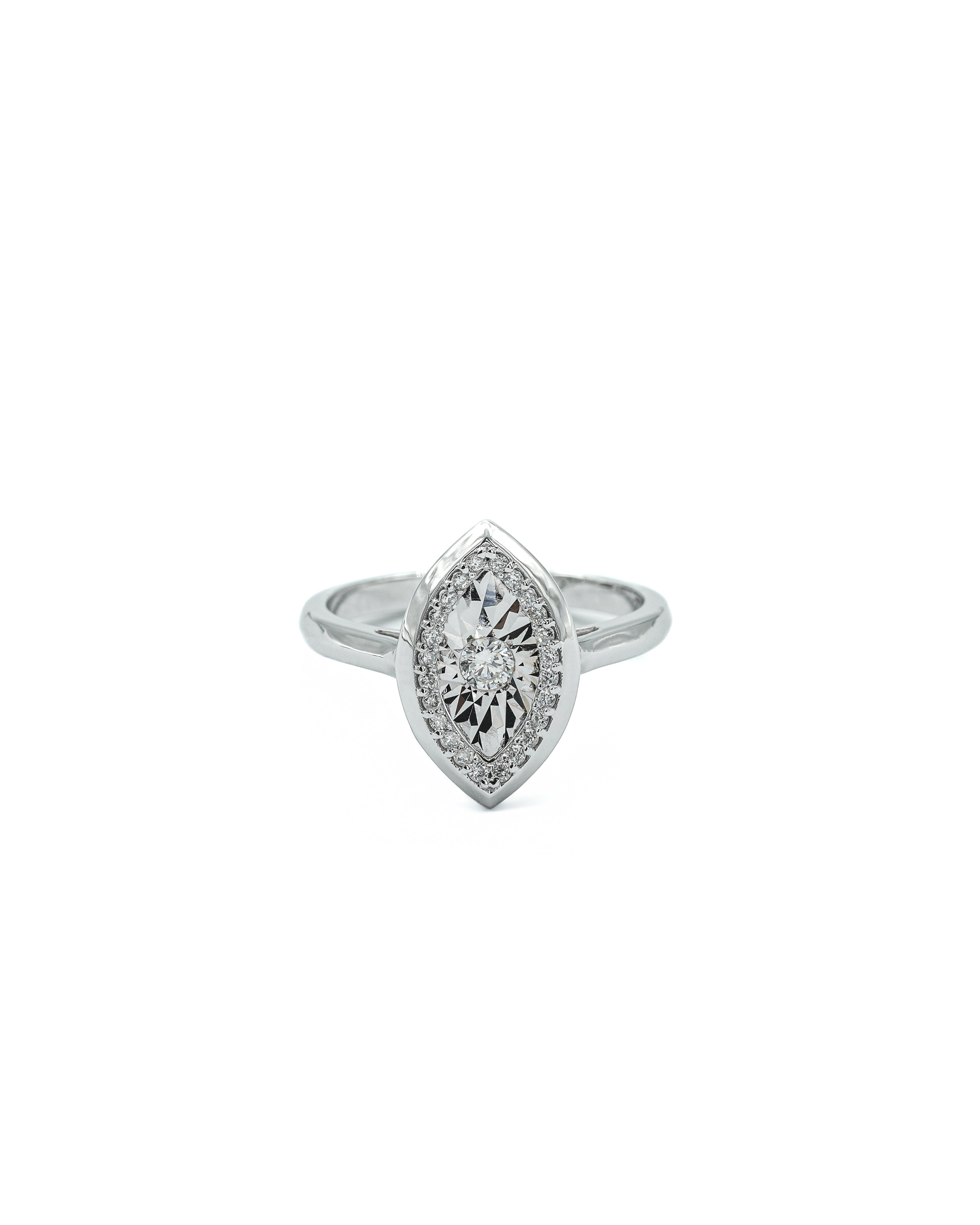 Marquise Shaped Diamond Ring