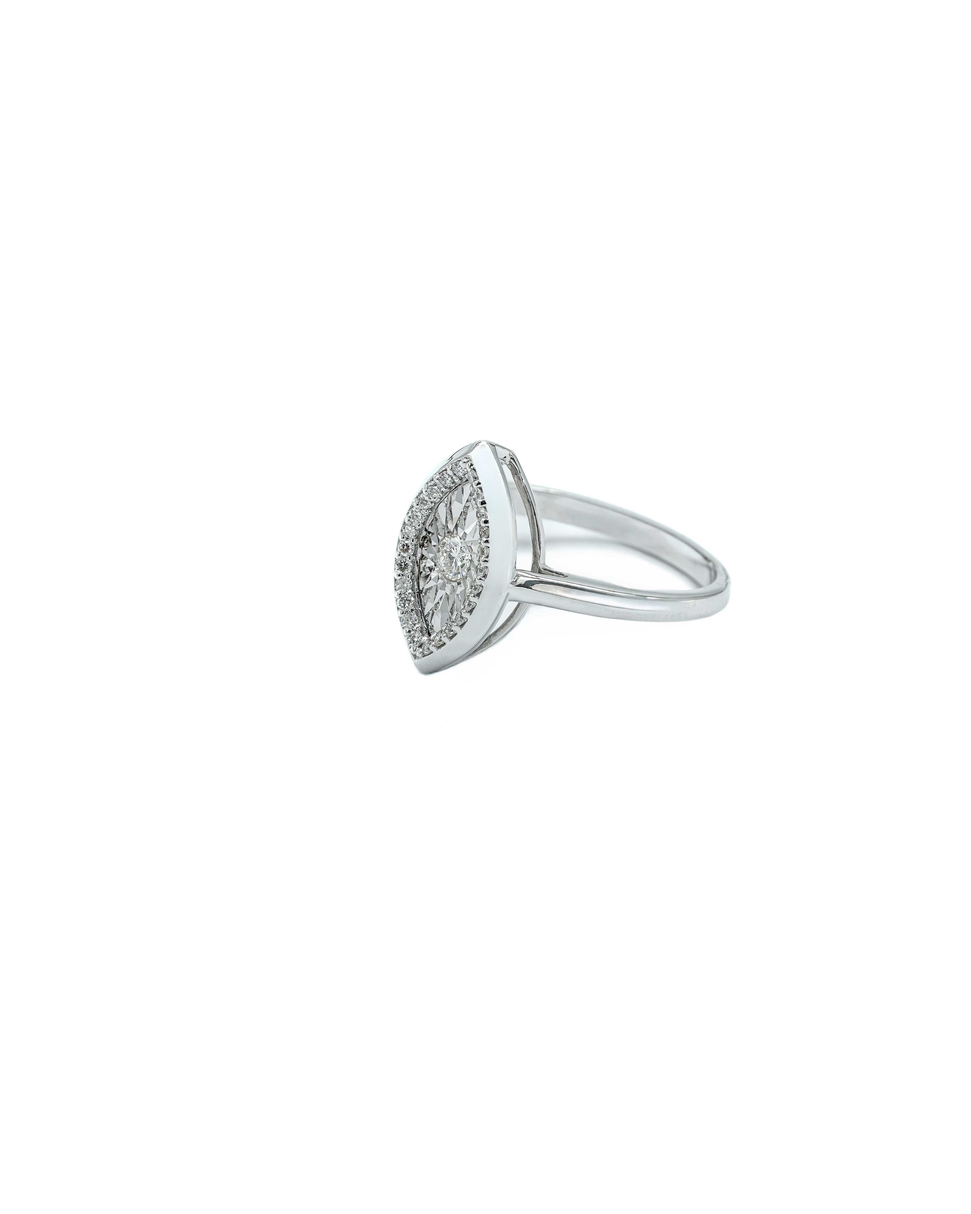Marquise Shaped Diamond Ring
