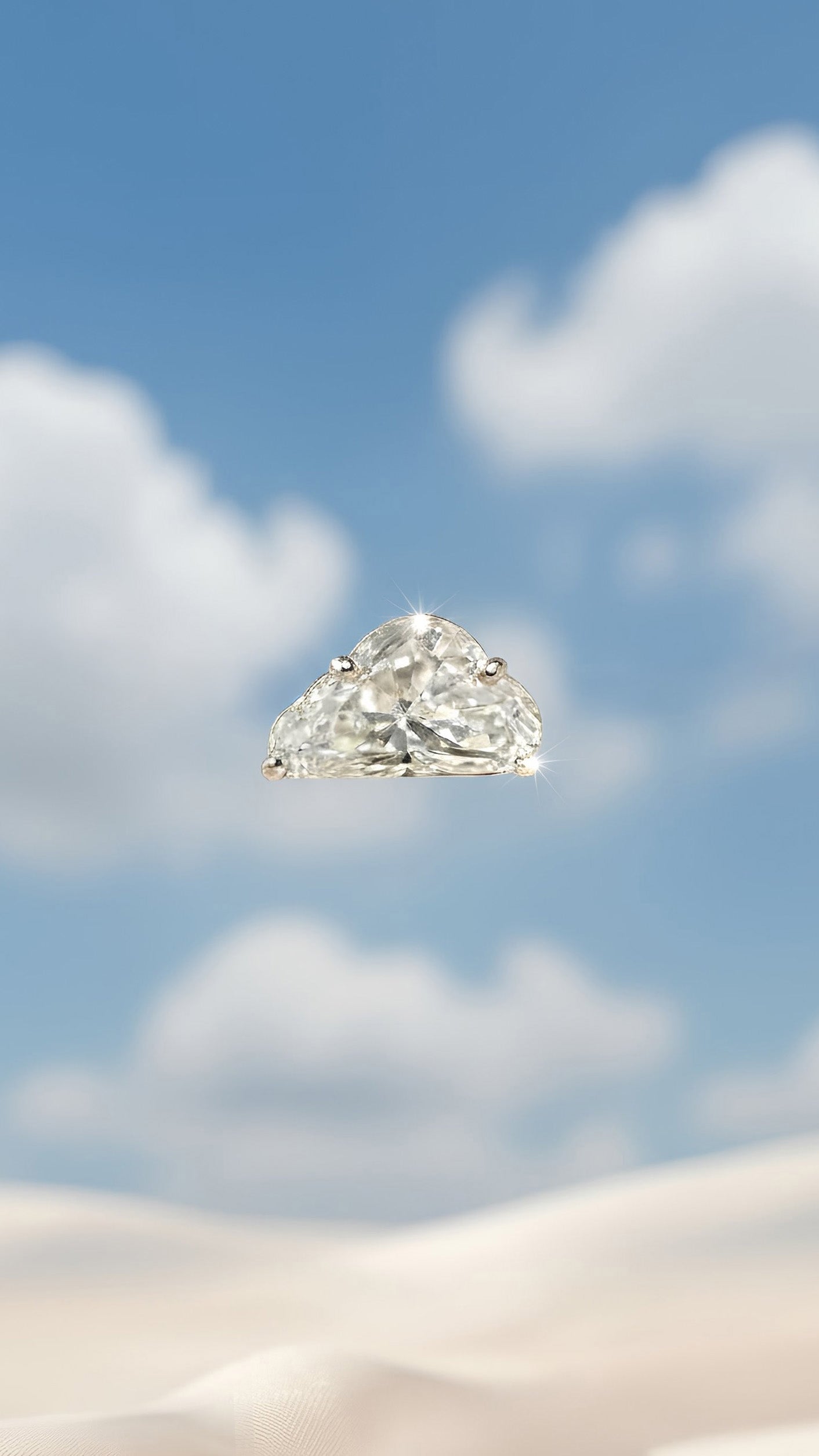 Caleums Cloud Necklace | 2ct Lab-Grown Diamond in White Gold