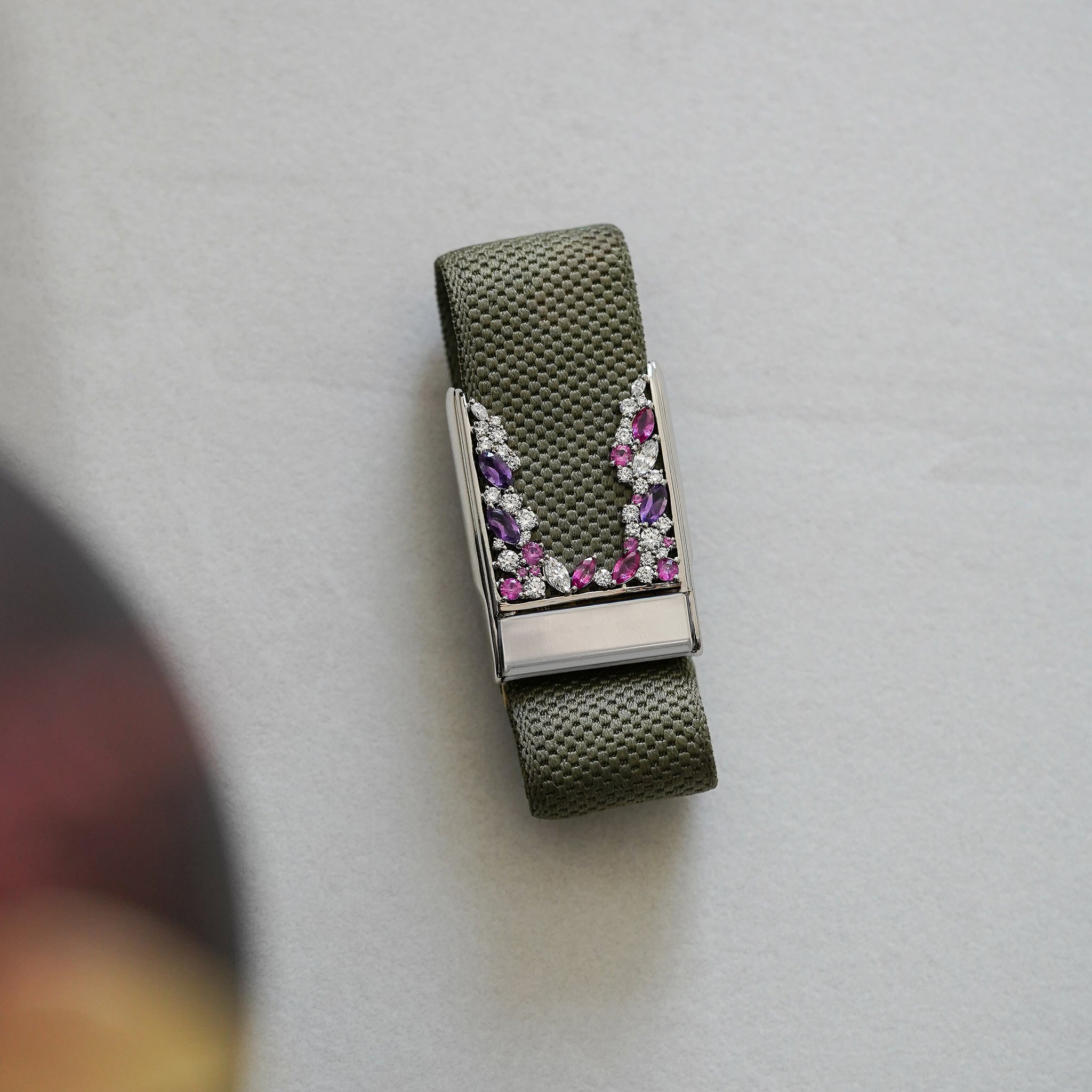 Arch Whoop Cover | Sterling Silver, Pink Sapphire and Lab Grown Diamond