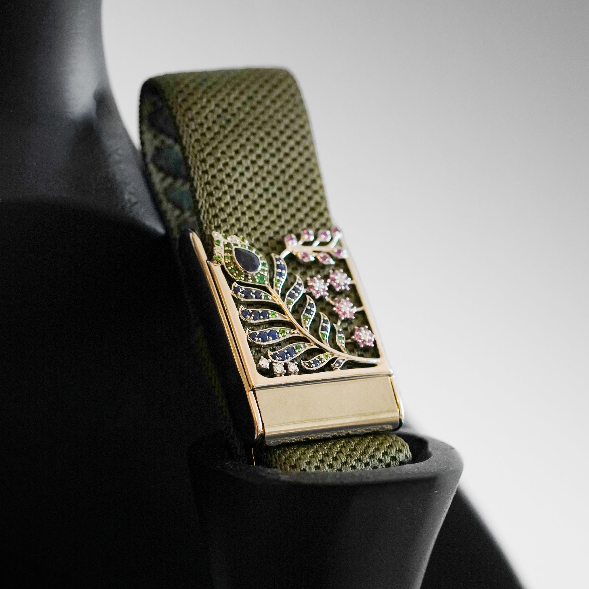 Vine Whoop Cover | Sterling Silver, Blue Sapphire, Pink Sapphire, Emerald and Lab Grown Diamond