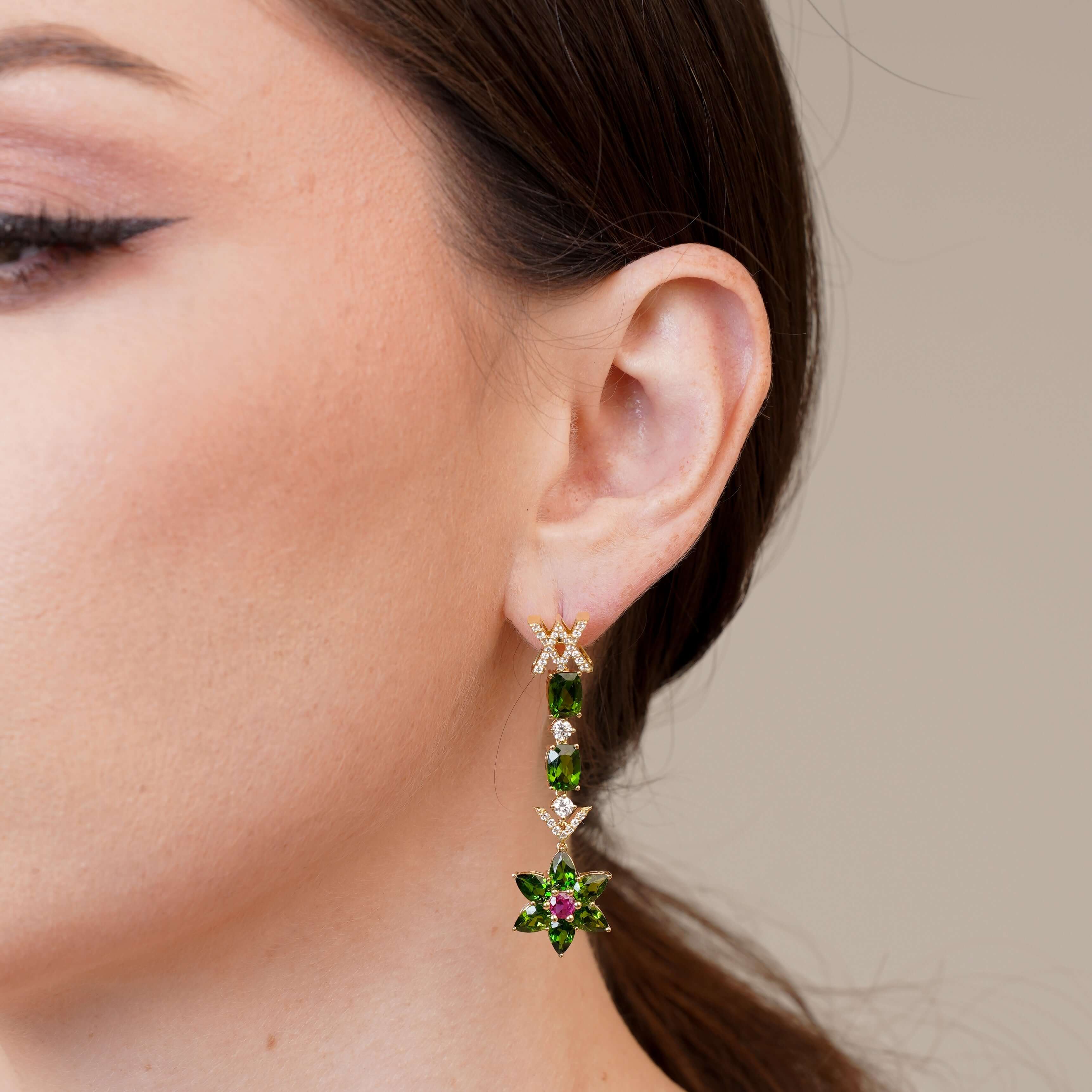Virdis blossom dangle earrings