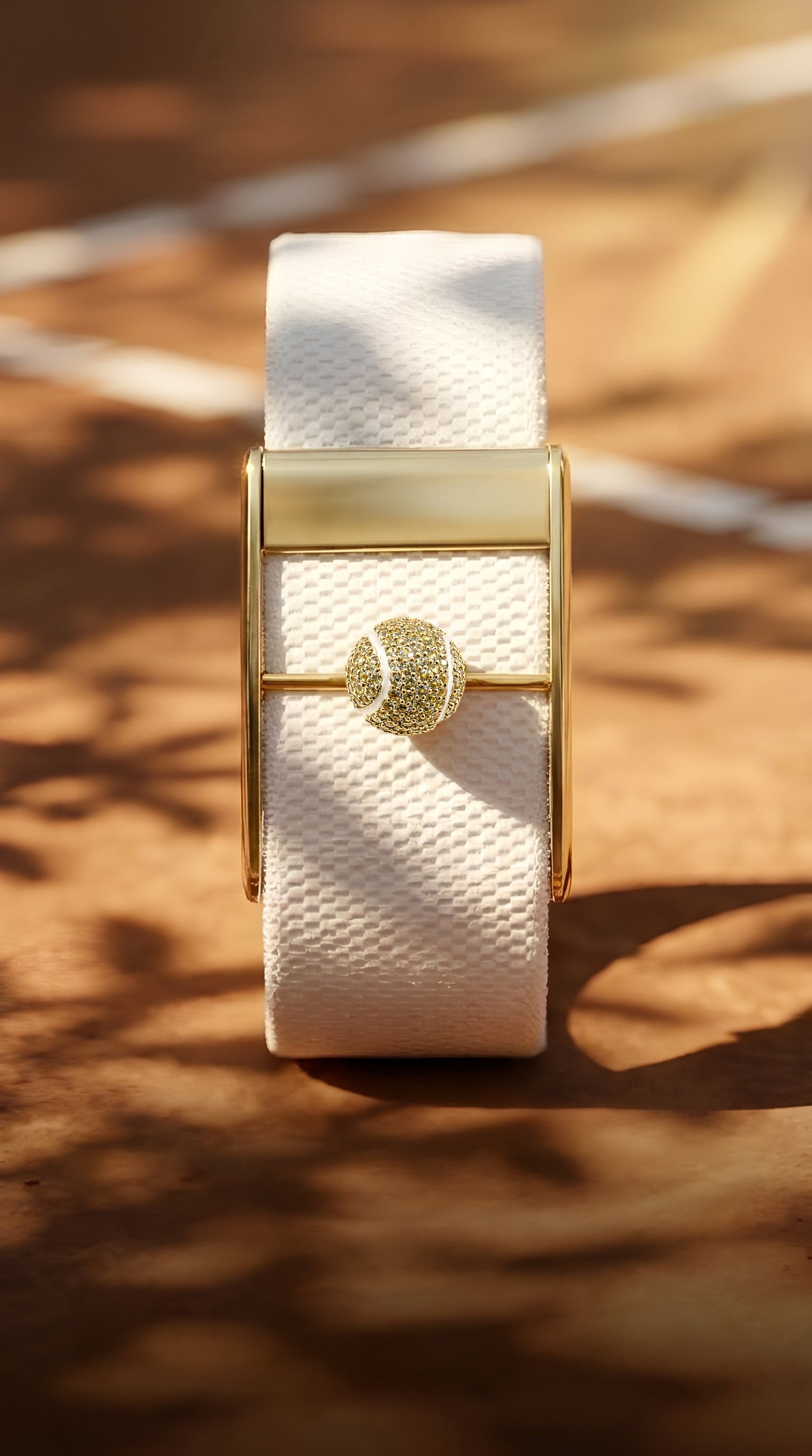 Bespoke Tennis Ball Whoop Accessory | 18K Yellow Gold & Diamonds