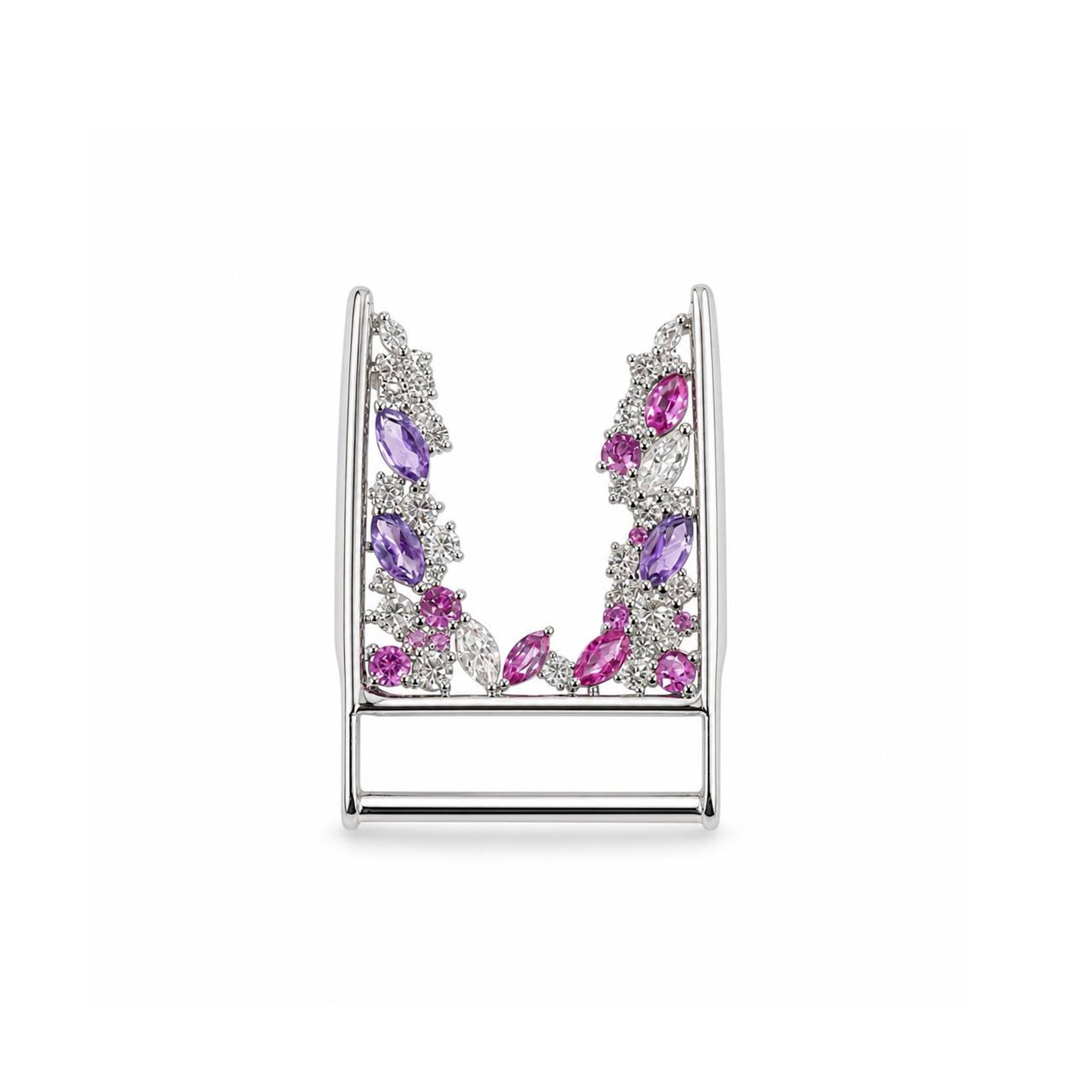 Arch Whoop Cover | Sterling Silver, Pink Sapphire and Lab Grown Diamond