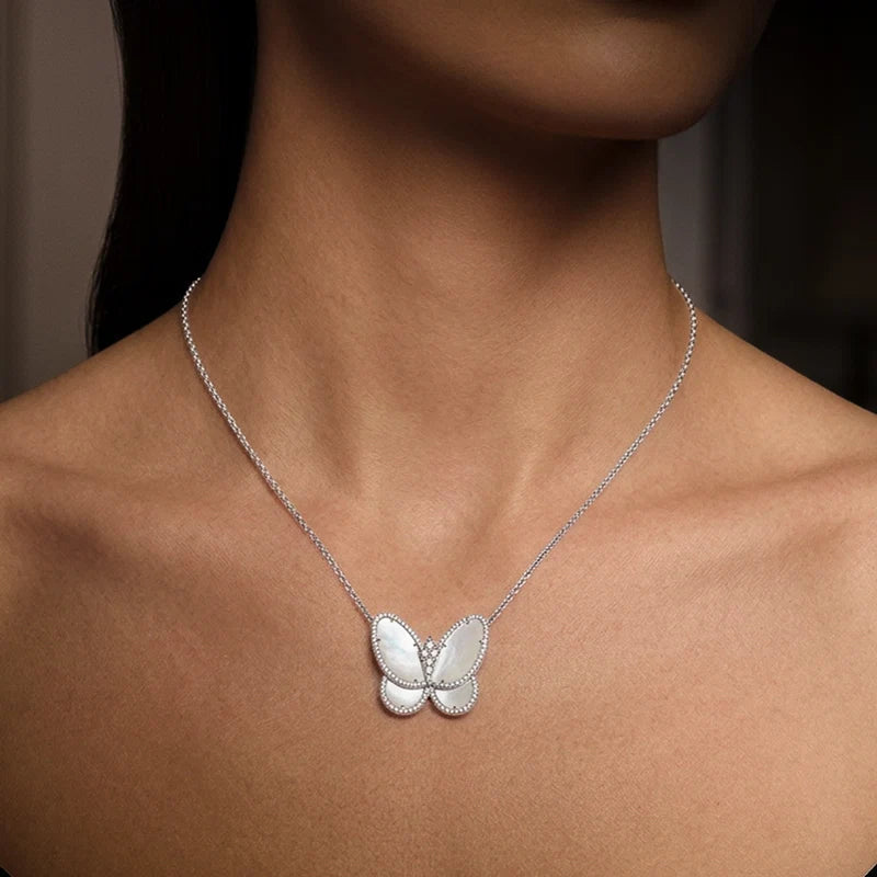 Mother-of-Pearl Butterfly Pendant, view 2