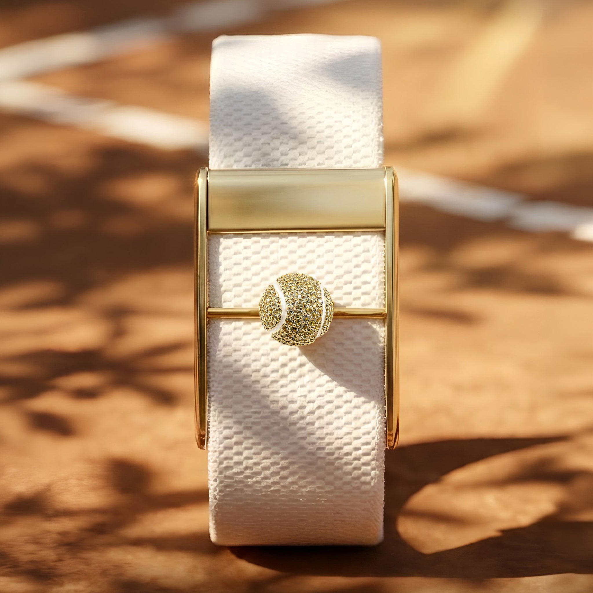 Bespoke Tennis Ball Whoop Accessory | 18K Yellow Gold & Diamonds