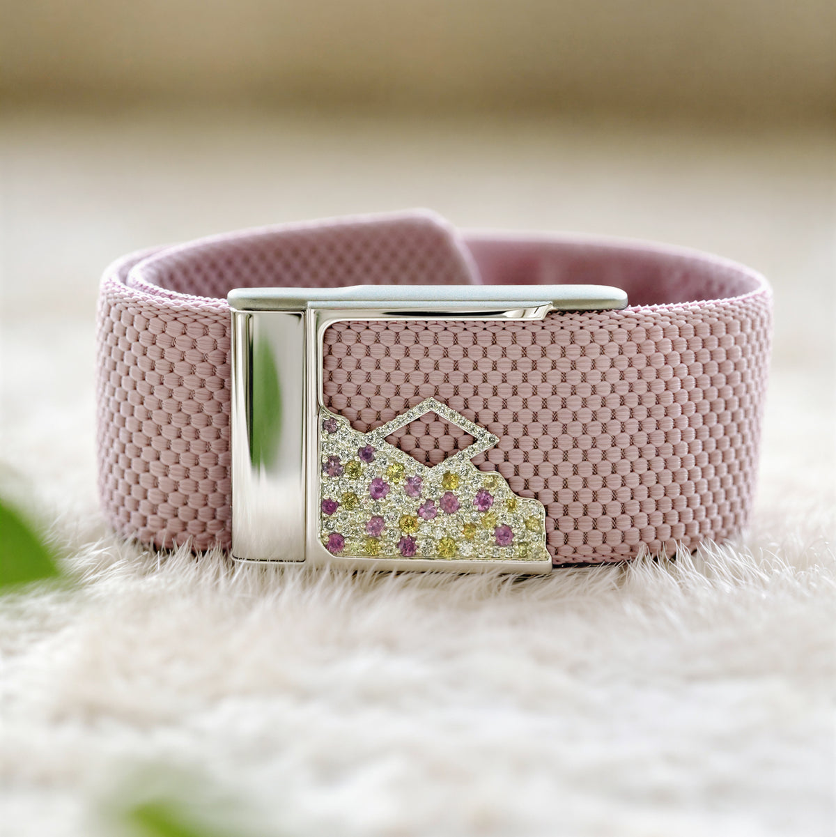 MOSAIC WHOOP COVER | STERLING SILVER, PINK SAPPHIRE, YELLOW SAPPHIRE AND LAB GROWN DIAMOND