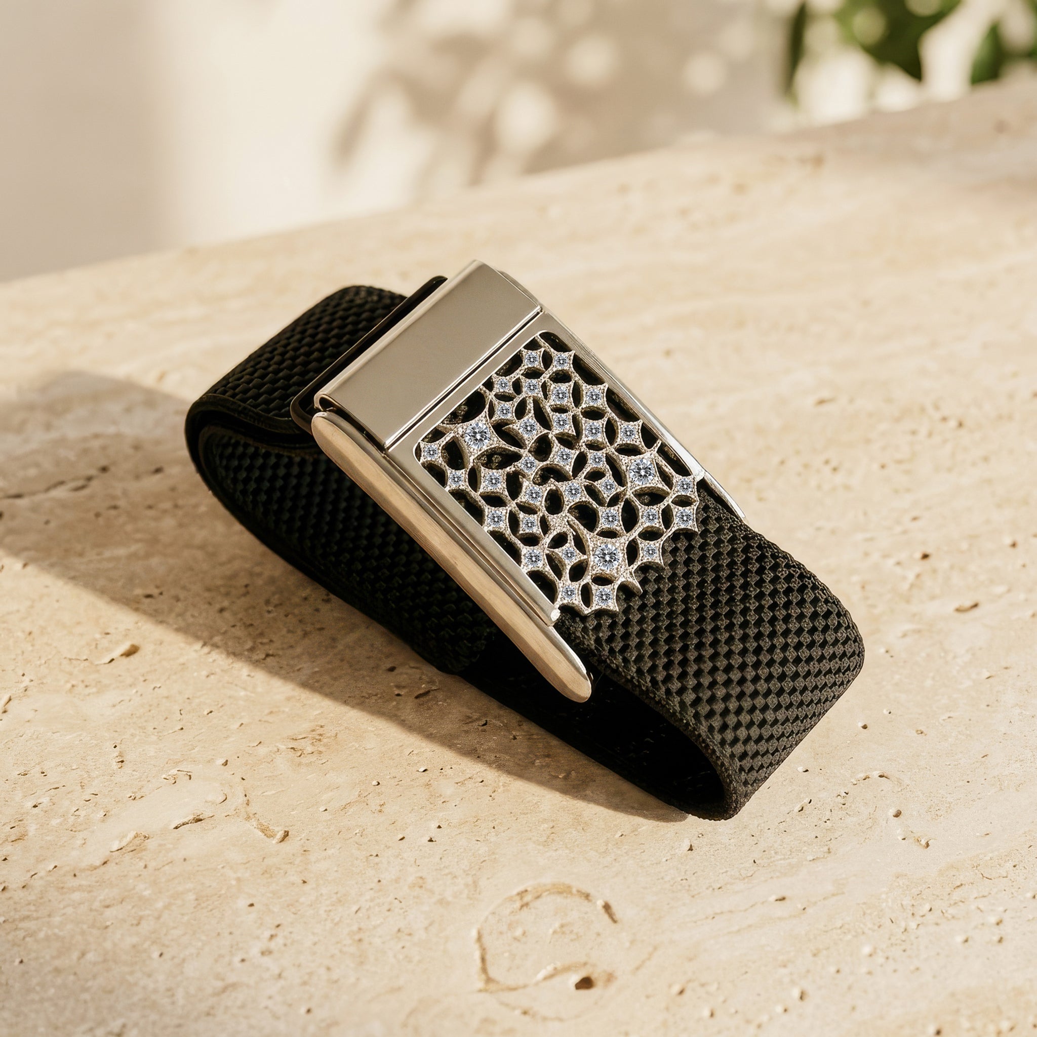 Bespoke Whoop Cover | Silver & Lab Diamonds