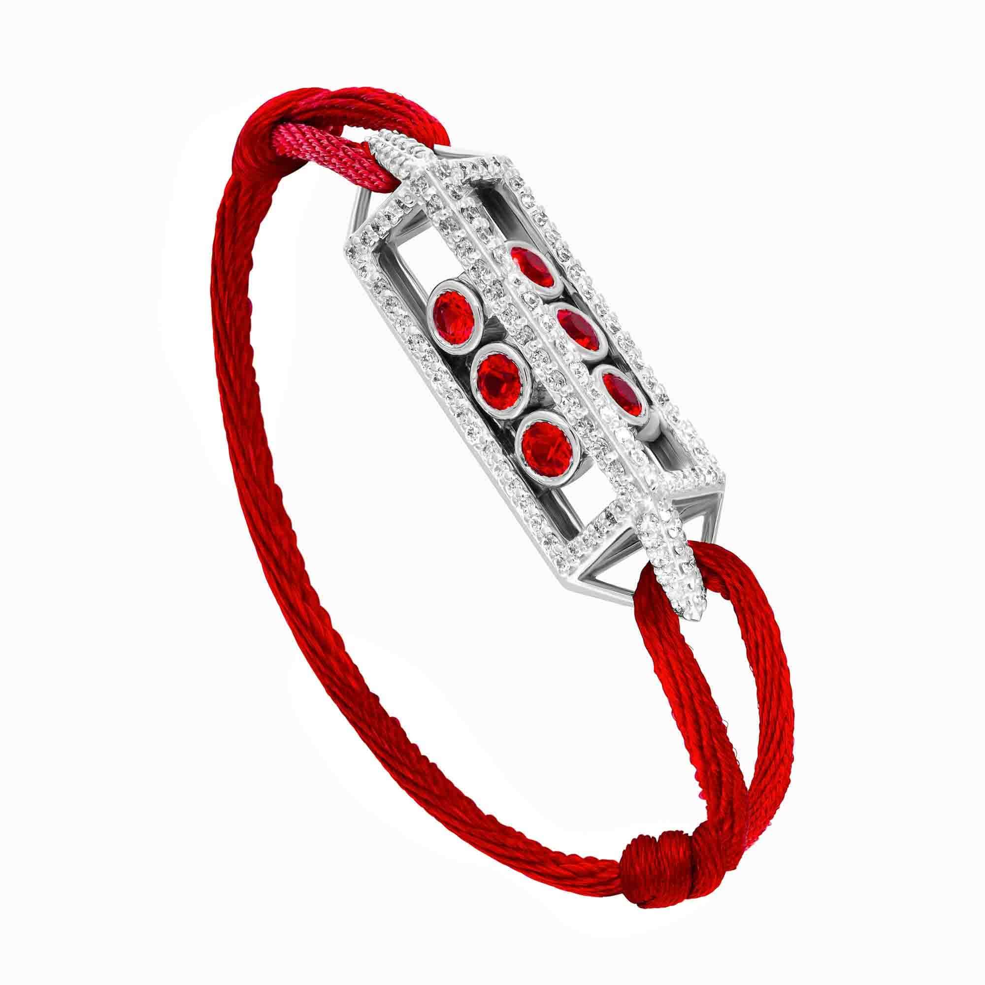 Sunburst Ruby Diamond Braclet