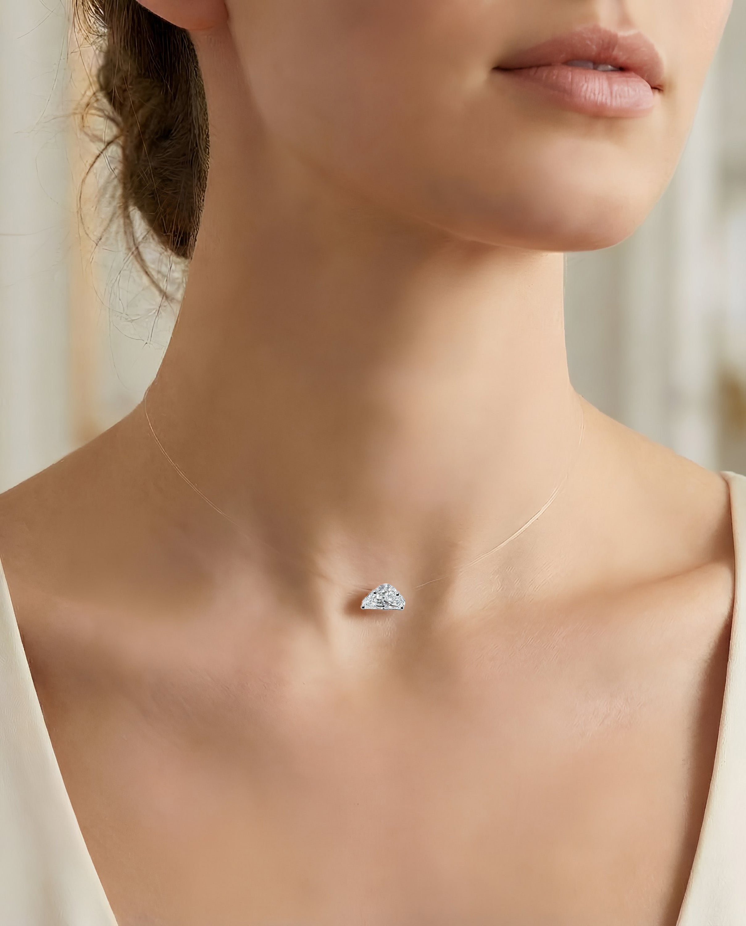 Caleums Cloud Necklace | 2ct Lab-Grown Diamond in White Gold