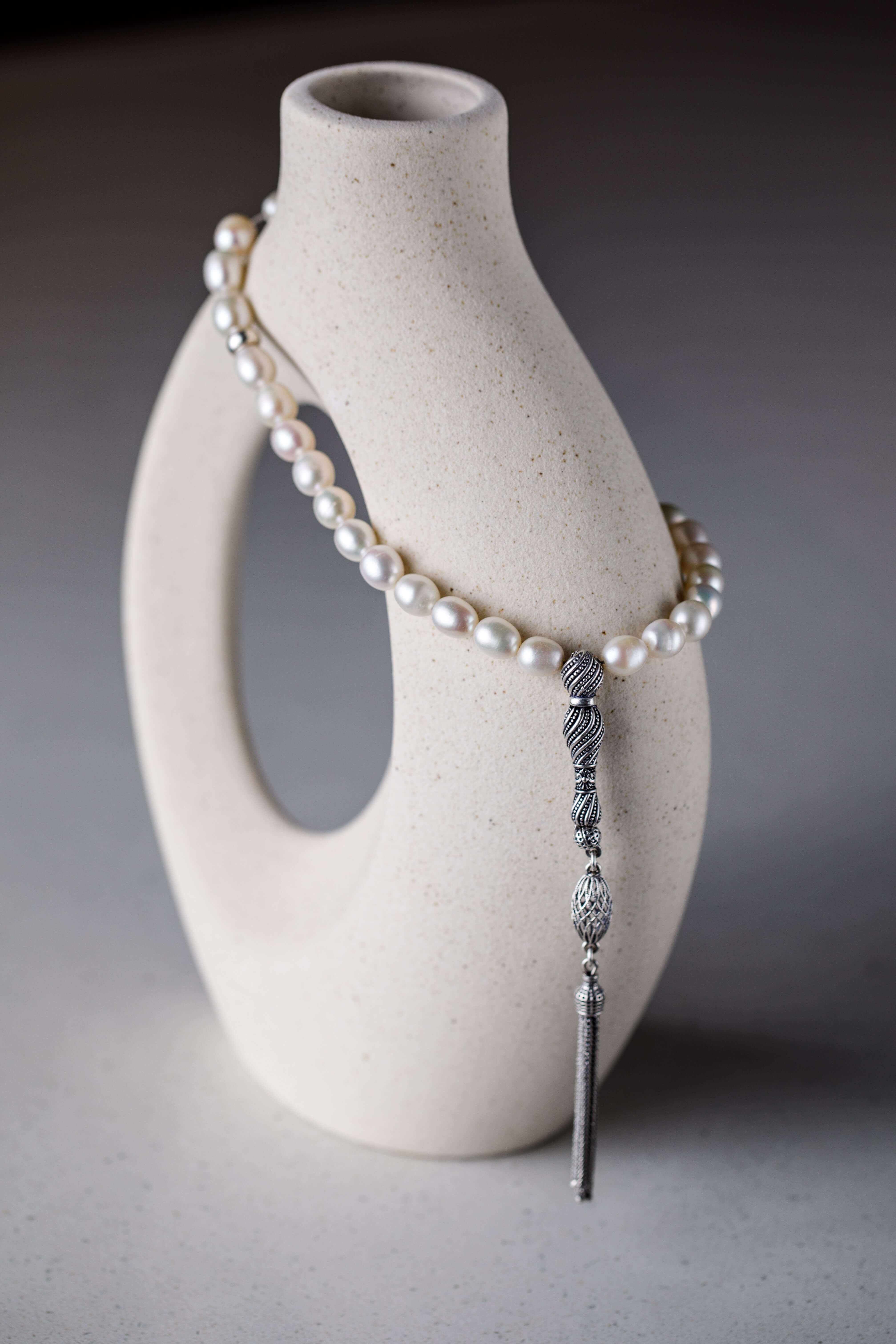 Serenity 33 – Natural Pearl Prayer Beads