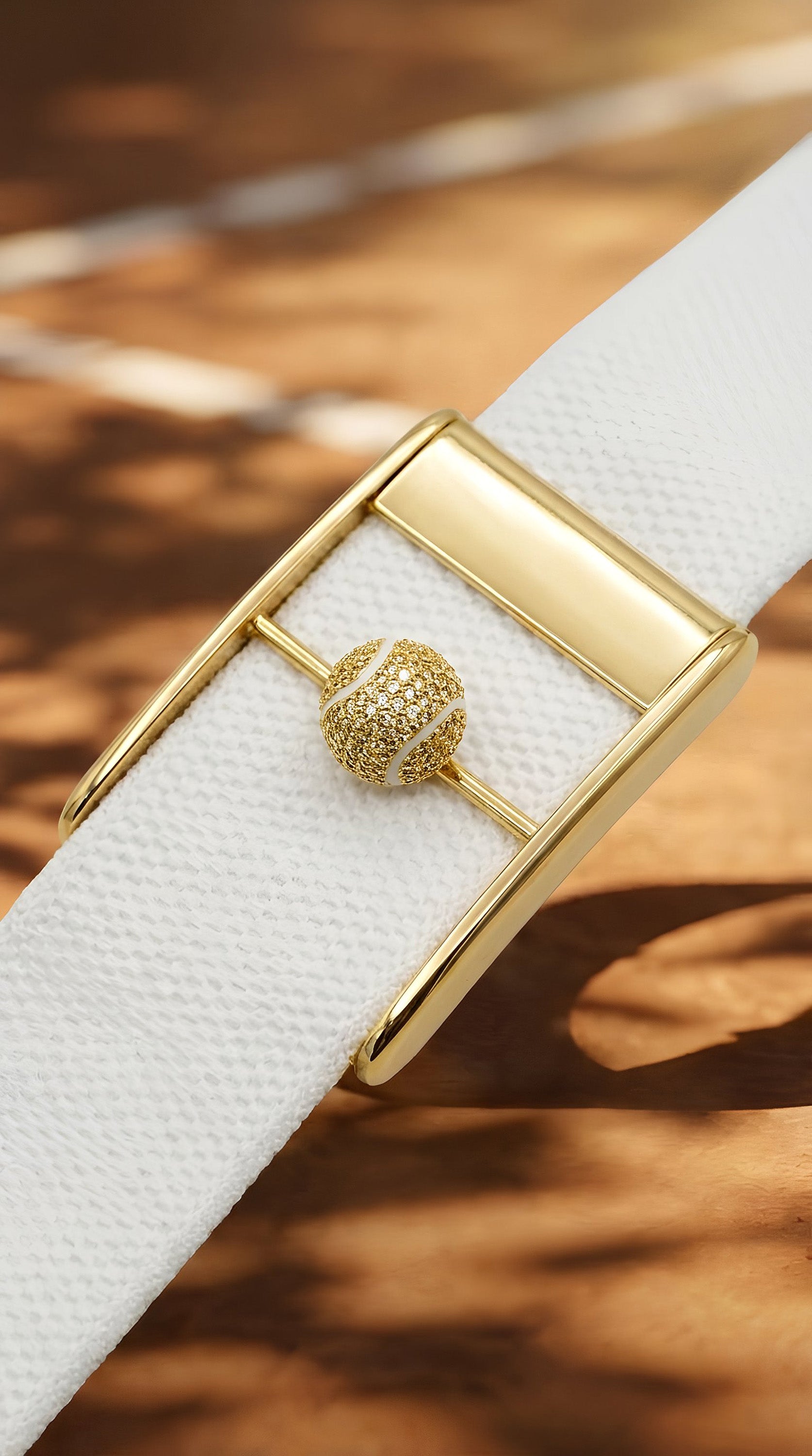 Bespoke Tennis Ball Whoop Accessory | 18K Yellow Gold & Diamonds