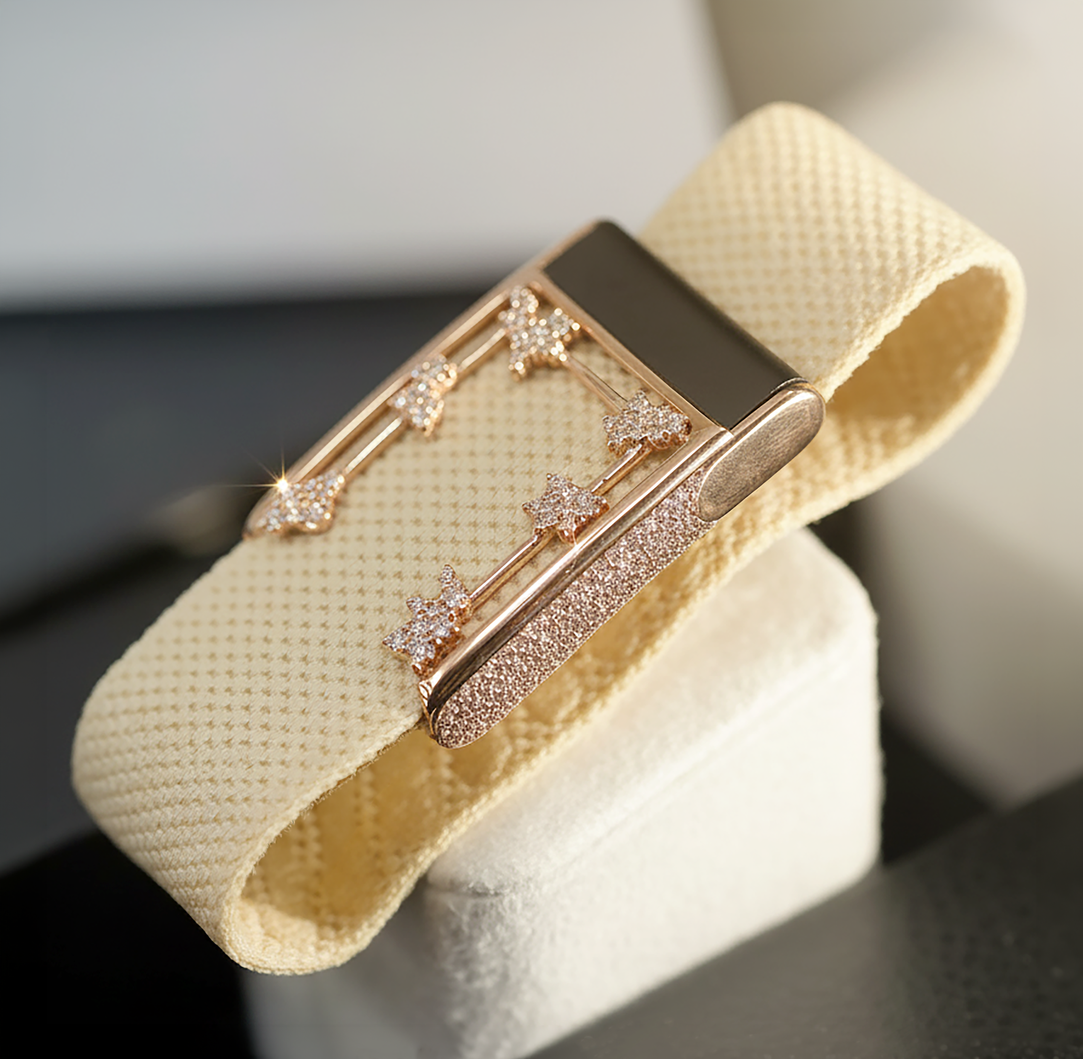 Custom WHOOP Bracelet (Rose Gold & Diamonds) – Made to Order in the UAE