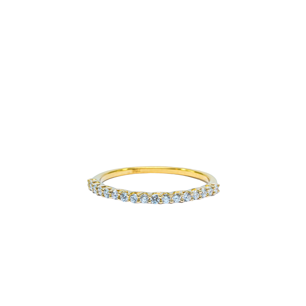 18K Gold Classic Diamond Pave Ring