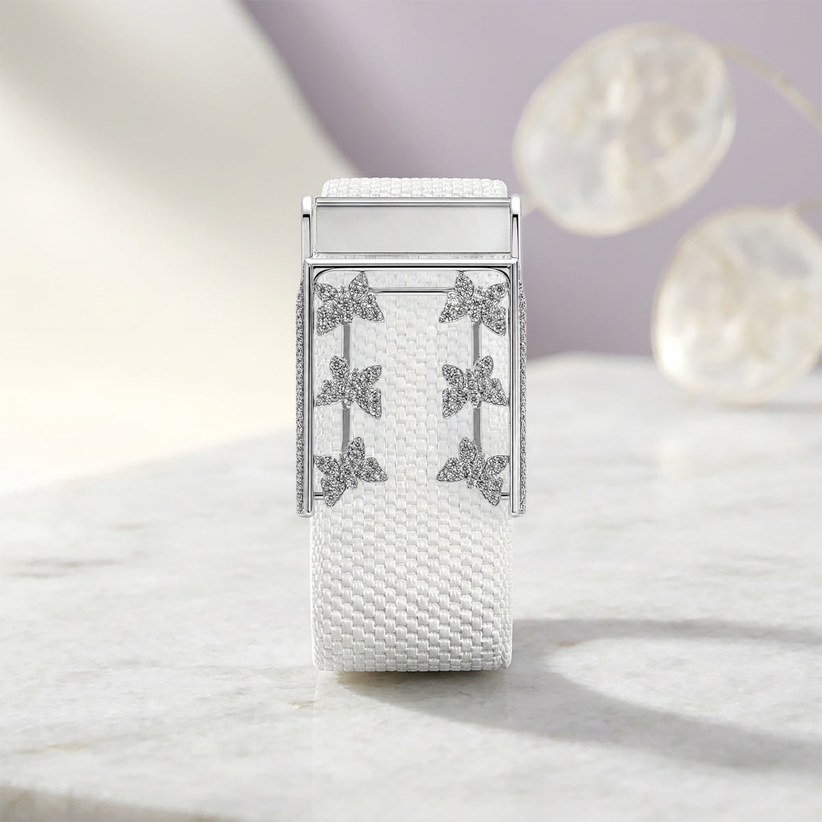 Diamond butterfly cover for WHOOP® in sterling silver with lab-grown diamonds – view 3