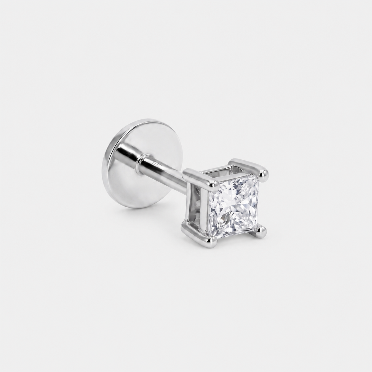 Solitaire Diamond Single Stud, view 3