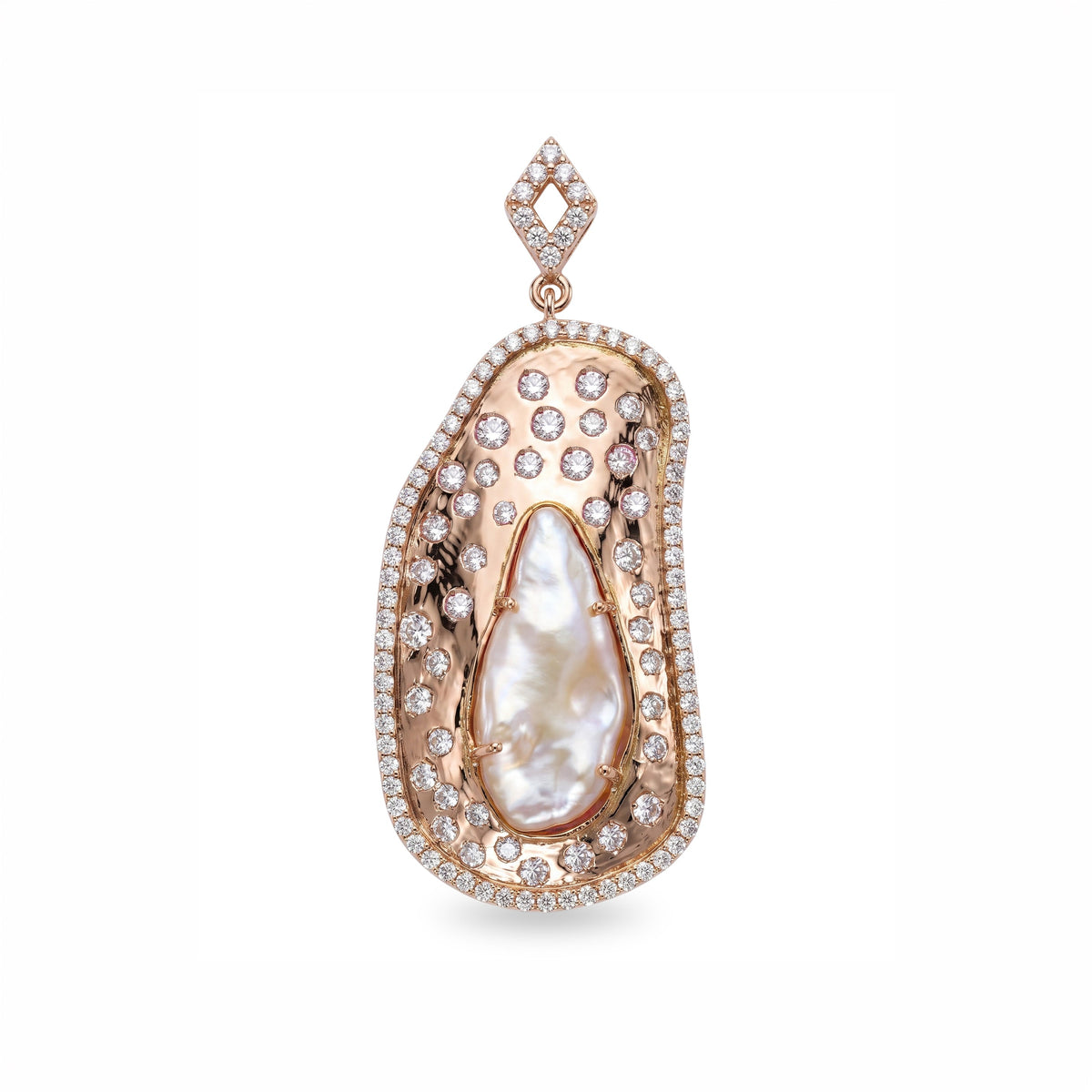 Baroque Pearl Diamond Pendant